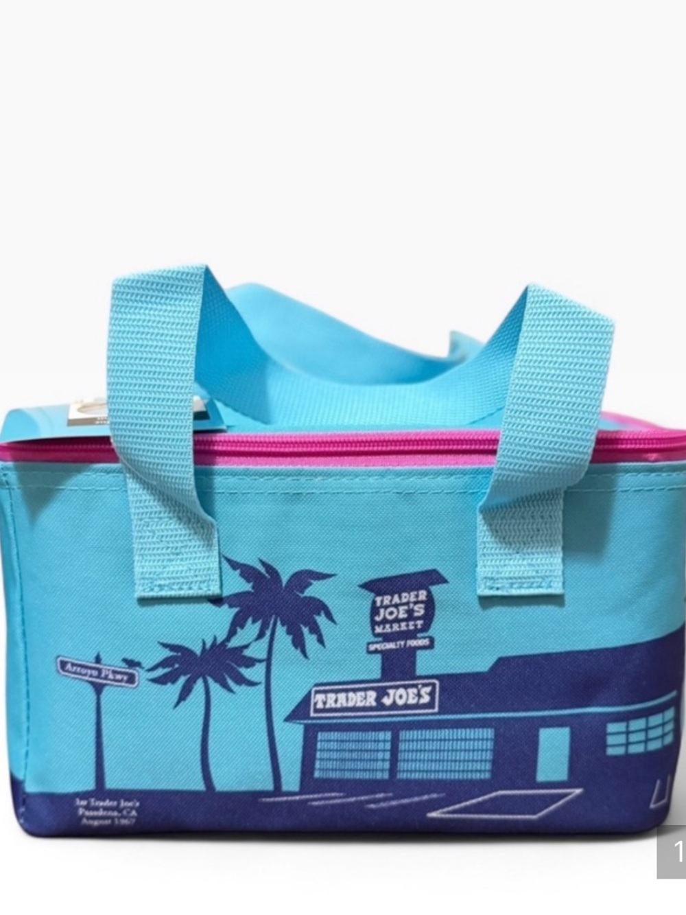 Trader Joe’s insulated bag blue & purple  Limited Edition